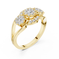 Aurevienne Triple Bloom Diamond Ring
