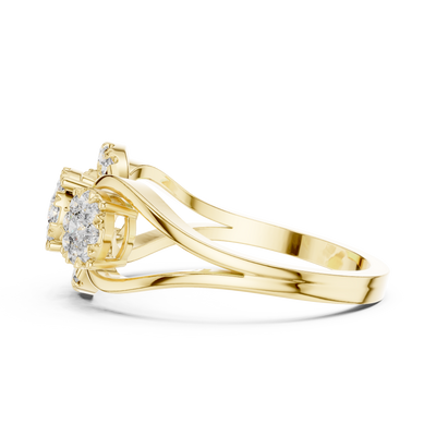 Aurevienne Triple Bloom Diamond Ring