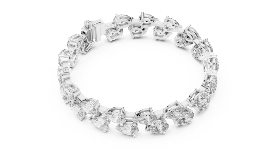 Zafielle 7.40 mm Pear Diamond Bracelet