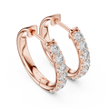 Virelia 2.30 mm Diamond Hoop Earrings