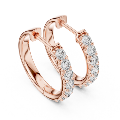 Virelia 2.30 mm Diamond Hoop Earrings