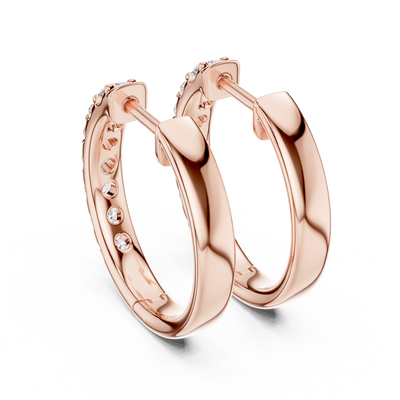 Virelia 2.30 mm Diamond Hoop Earrings