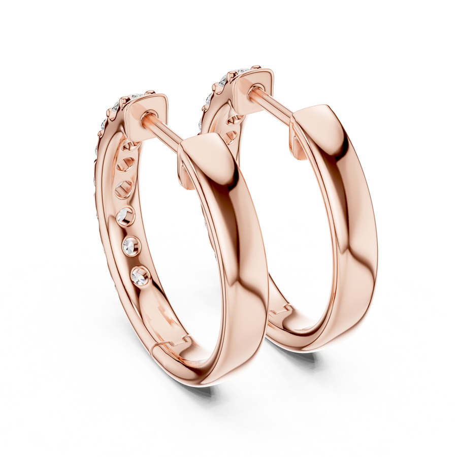Virelia 2.30 mm Diamond Hoop Earrings