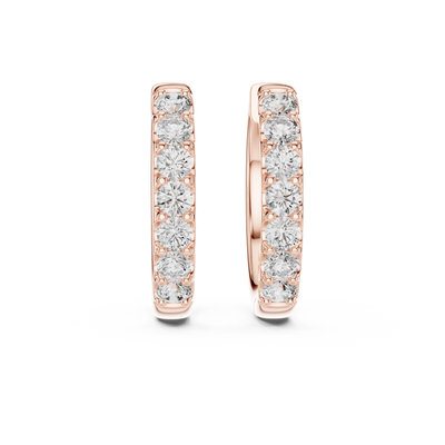 Virelia 2.30 mm Diamond Hoop Earrings