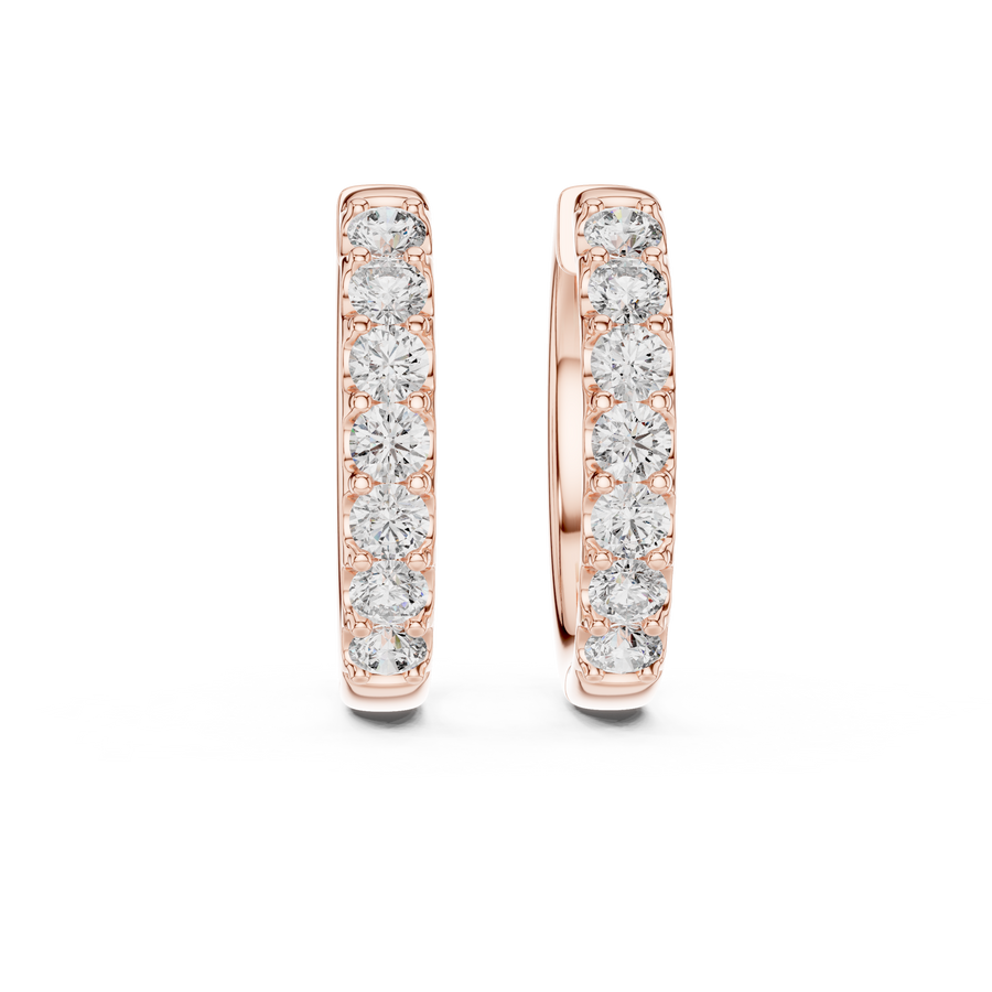 Virelia 2.30 mm Diamond Hoop Earrings
