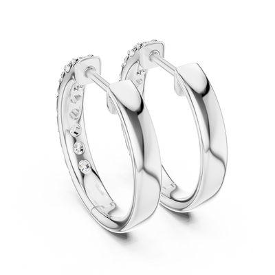 Virelia 2.30 mm Diamond Hoop Earrings