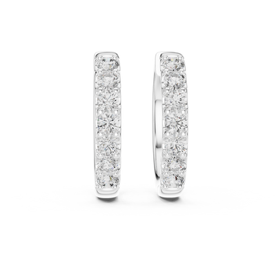 Virelia 2.30 mm Diamond Hoop Earrings