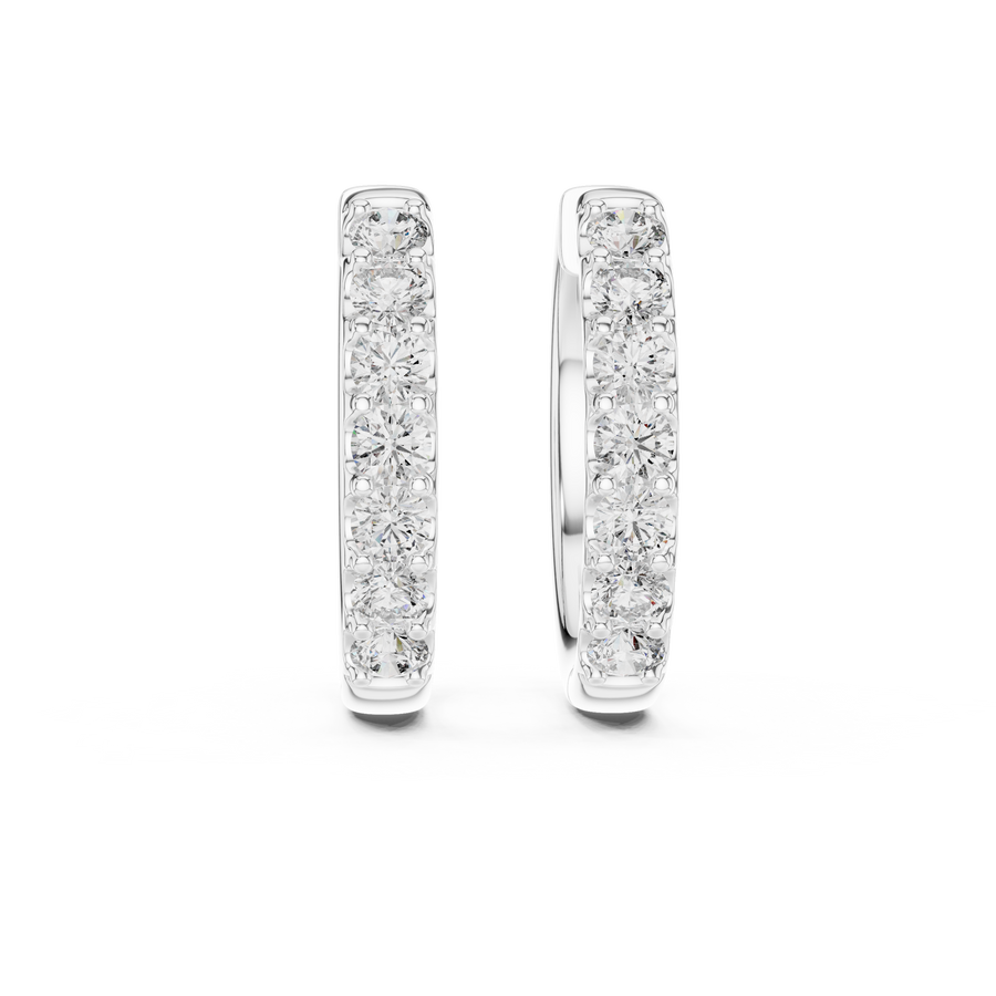Virelia 2.30 mm Diamond Hoop Earrings