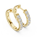 Virelia 2.30 mm Diamond Hoop Earrings