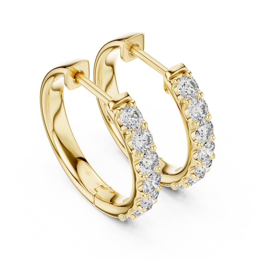 Virelia 2.30 mm Diamond Hoop Earrings