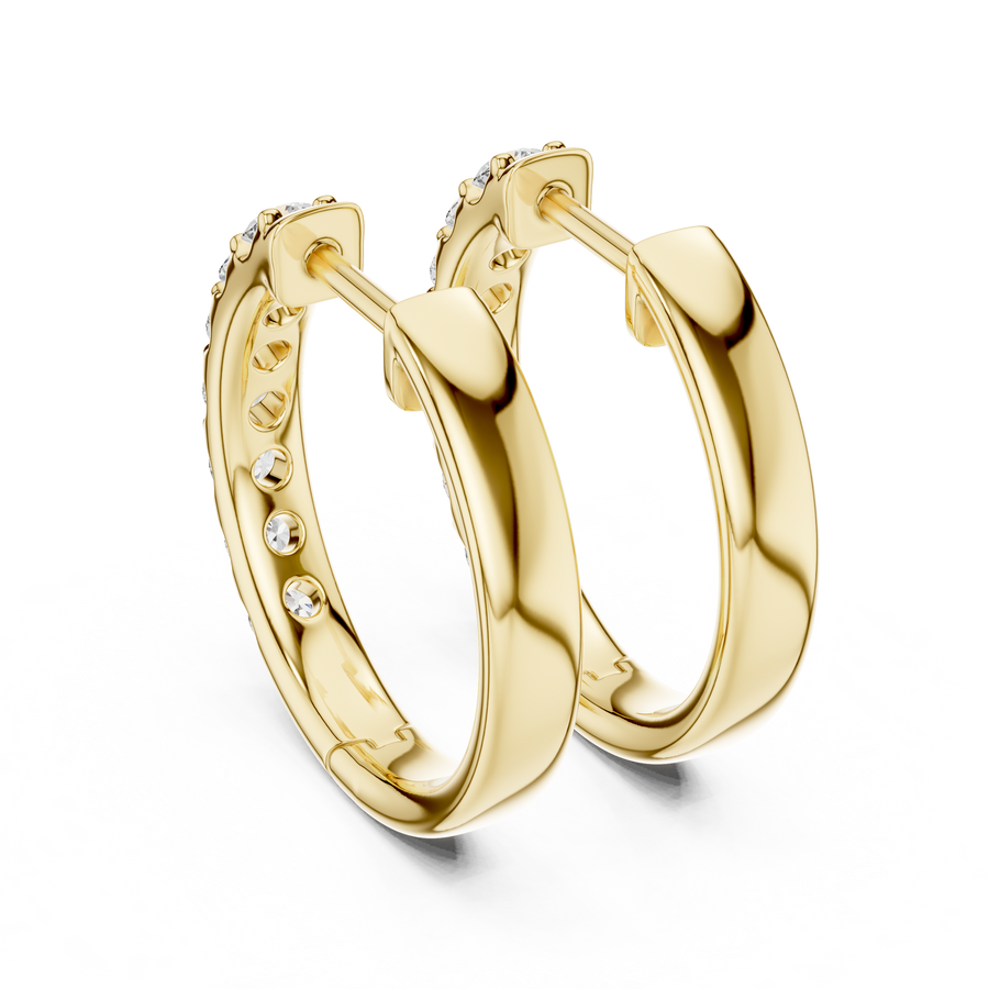 Virelia 2.30 mm Diamond Hoop Earrings