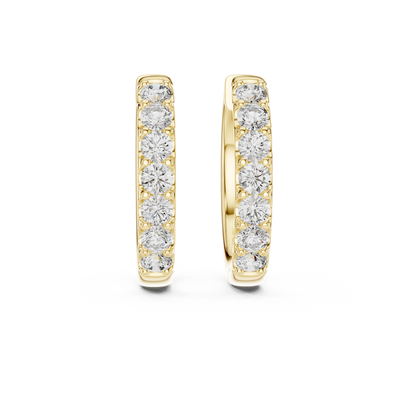 Virelia 2.30 mm Diamond Hoop Earrings