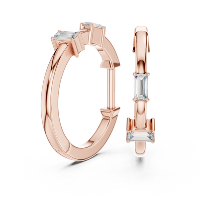 Maevira 2.5 × 1.25 mm Baguette Diamond Earrings