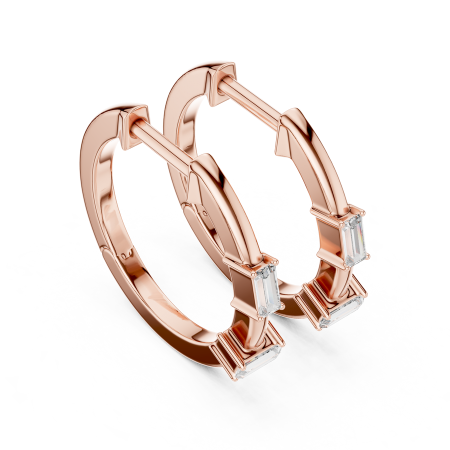Maevira 2.5 × 1.25 mm Baguette Diamond Earrings
