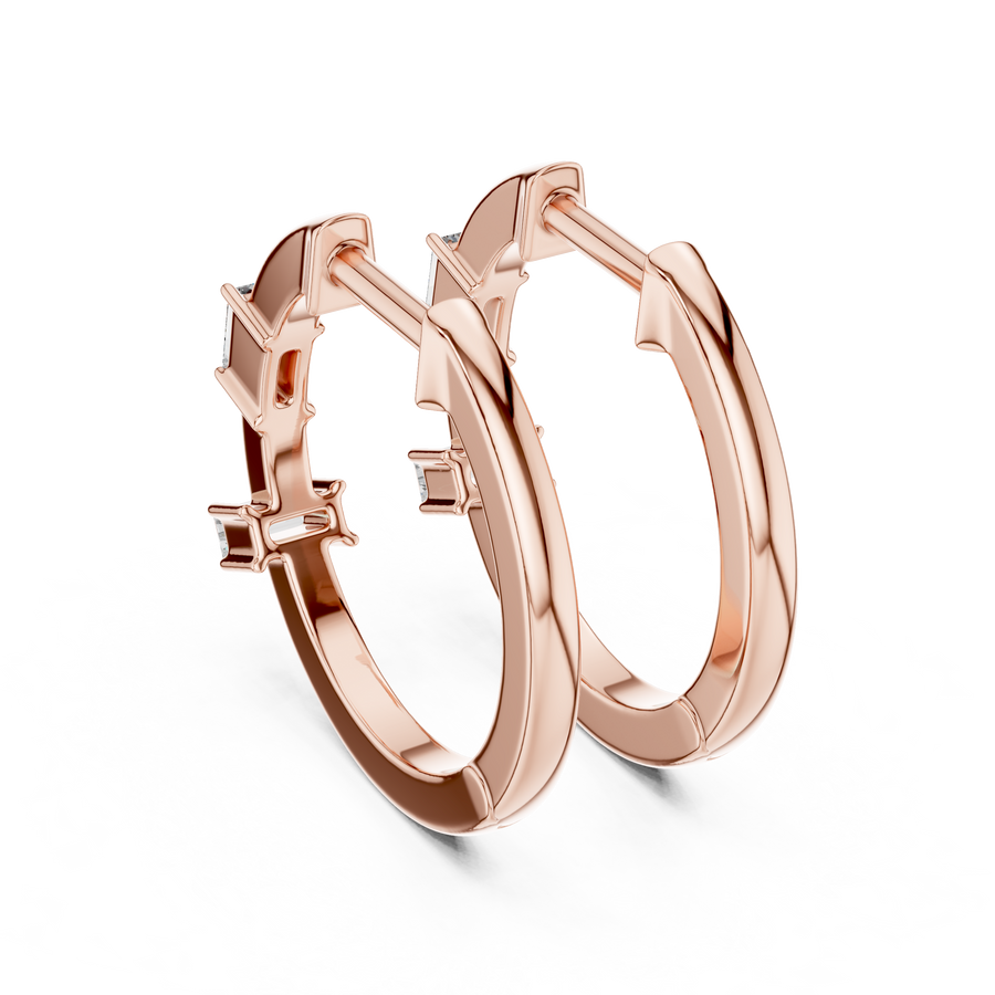 Maevira 2.5 × 1.25 mm Baguette Diamond Earrings