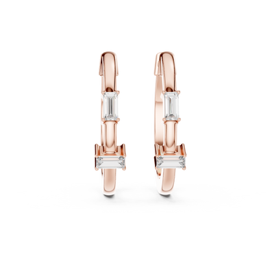 Maevira 2.5 × 1.25 mm Baguette Diamond Earrings
