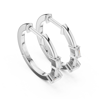 Maevira 2.5 × 1.25 mm Baguette Diamond Earrings