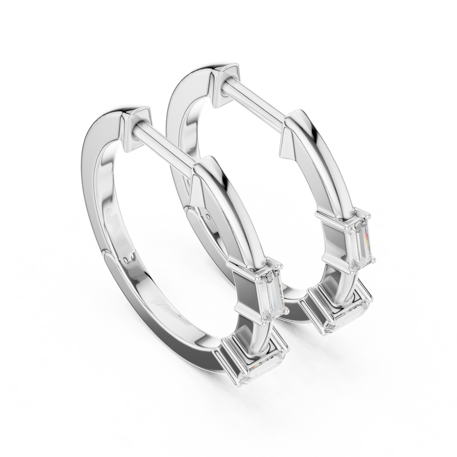Maevira 2.5 × 1.25 mm Baguette Diamond Earrings