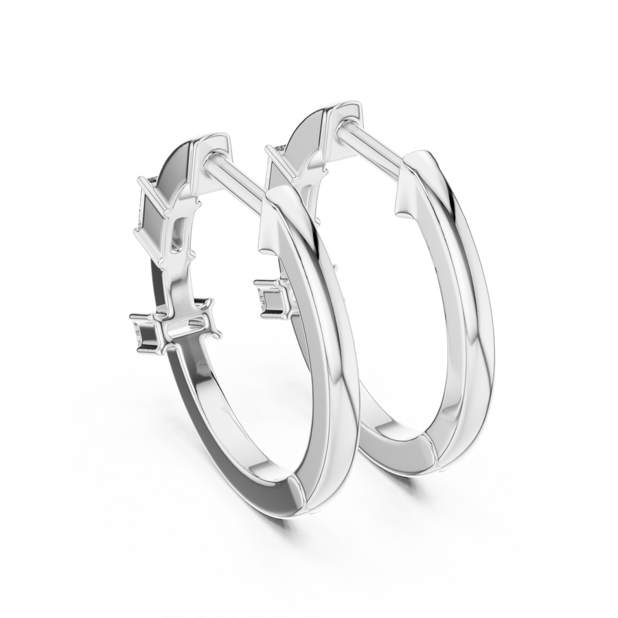 Maevira 2.5 × 1.25 mm Baguette Diamond Earrings