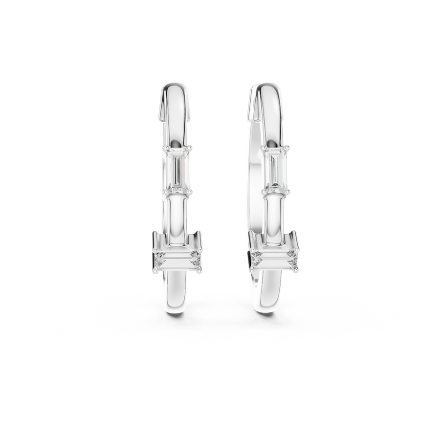 Maevira 2.5 × 1.25 mm Baguette Diamond Earrings