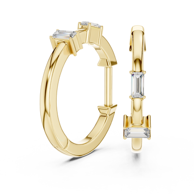 Maevira 2.5 × 1.25 mm Baguette Diamond Earrings