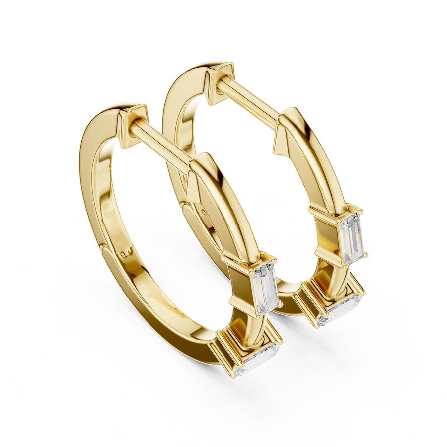 Maevira 2.5 × 1.25 mm Baguette Diamond Earrings