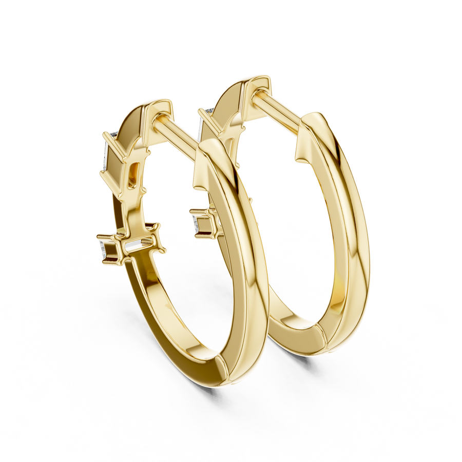 Maevira 2.5 × 1.25 mm Baguette Diamond Earrings
