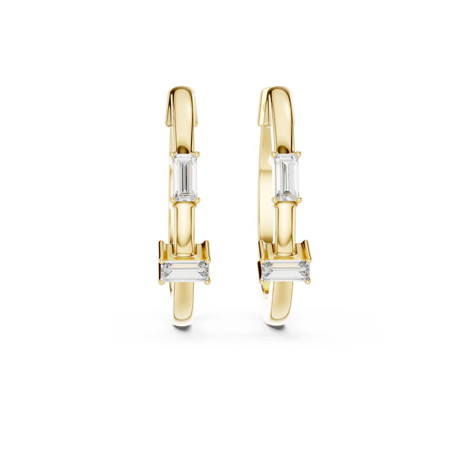Maevira 2.5 × 1.25 mm Baguette Diamond Earrings