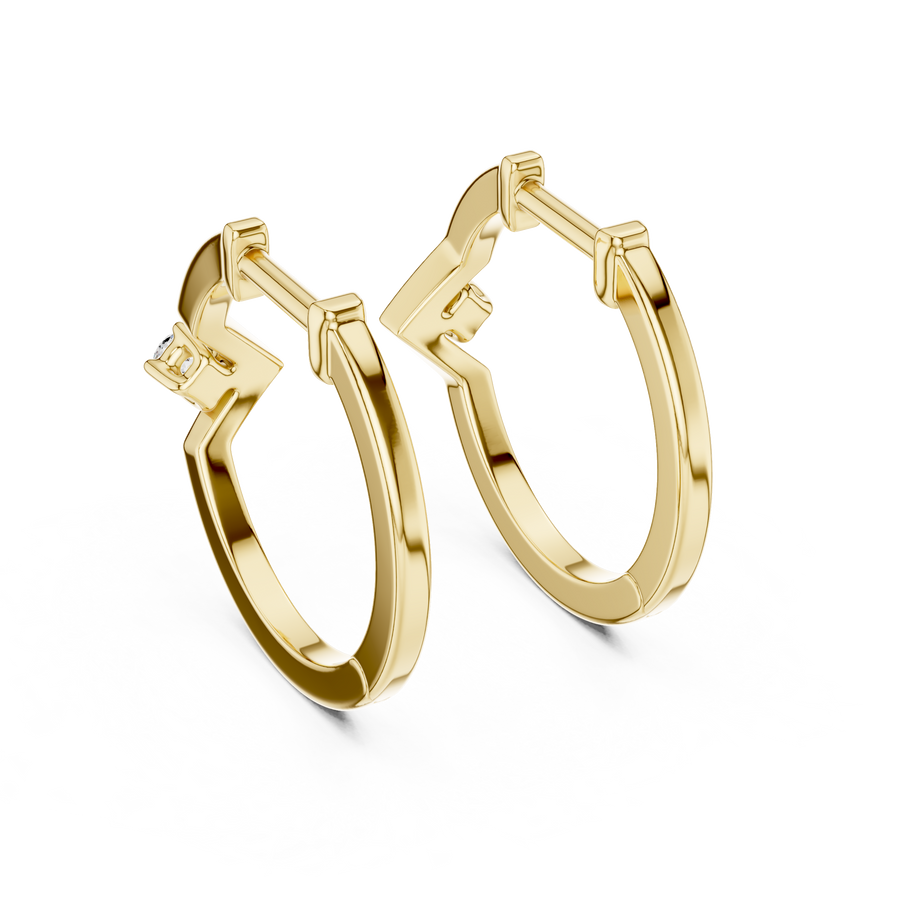Luneth 2.50 × 1.25 mm Baguette Diamond Earrings