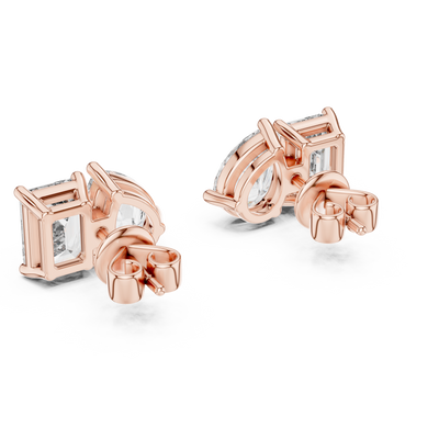 Nerissa Pear & Emerald-Cut  Diamond Earrings