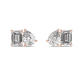 Nerissa Pear & Emerald-Cut  Diamond Earrings