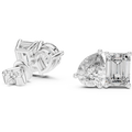 Nerissa Pear & Emerald-Cut  Diamond Earrings