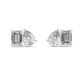 Nerissa Pear & Emerald-Cut  Diamond Earrings