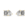 Nerissa Pear & Emerald-Cut  Diamond Earrings