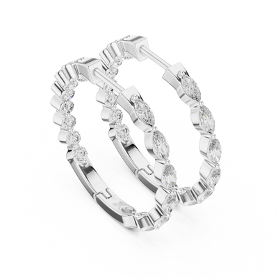 Lunara 4.00 × 2.00 mm Diamond Earrings