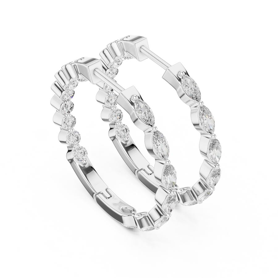 Lunara 4.00 × 2.00 mm Diamond Earrings