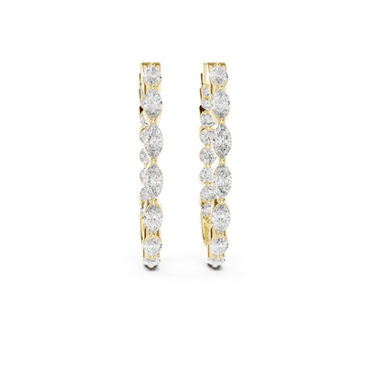 Lunara 4.00 × 2.00 mm Diamond Earrings
