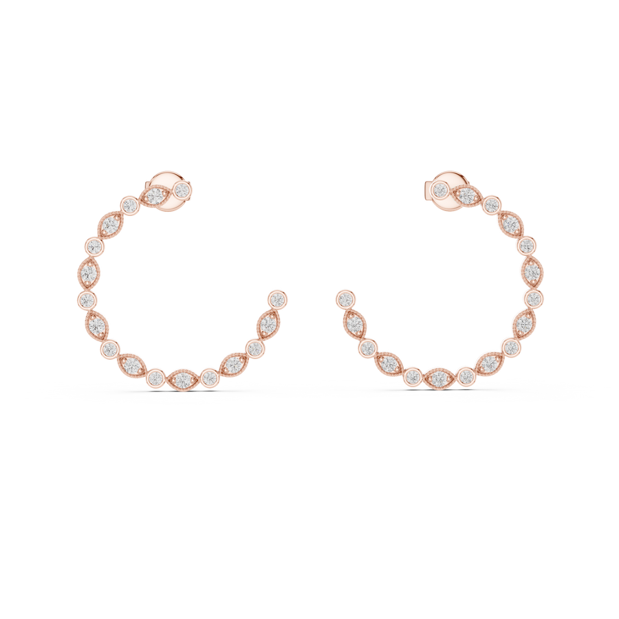 Zavielle 1.90 mm Triangle & 1.70 mm Diamond Earrings