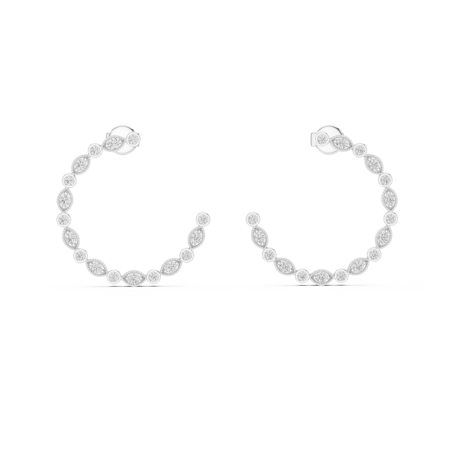 Zavielle 1.90 mm Triangle & 1.70 mm Diamond Earrings