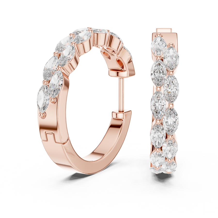 Maevienne 4.00 × 2.00 mm Marquise Diamond Earrings