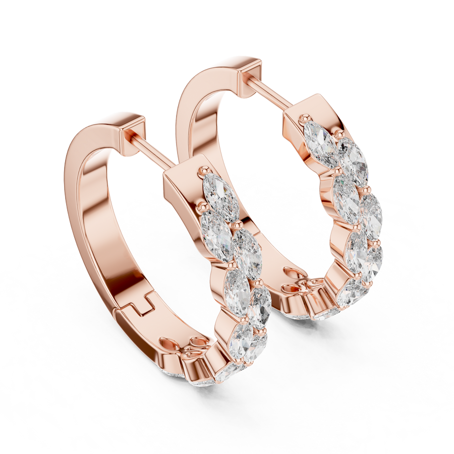 Maevienne 4.00 × 2.00 mm Marquise Diamond Earrings
