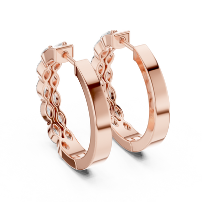 Maevienne 4.00 × 2.00 mm Marquise Diamond Earrings