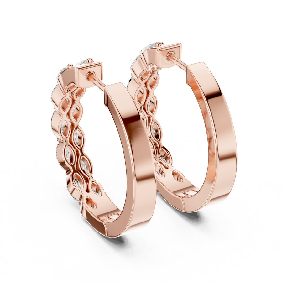 Maevienne 4.00 × 2.00 mm Marquise Diamond Earrings