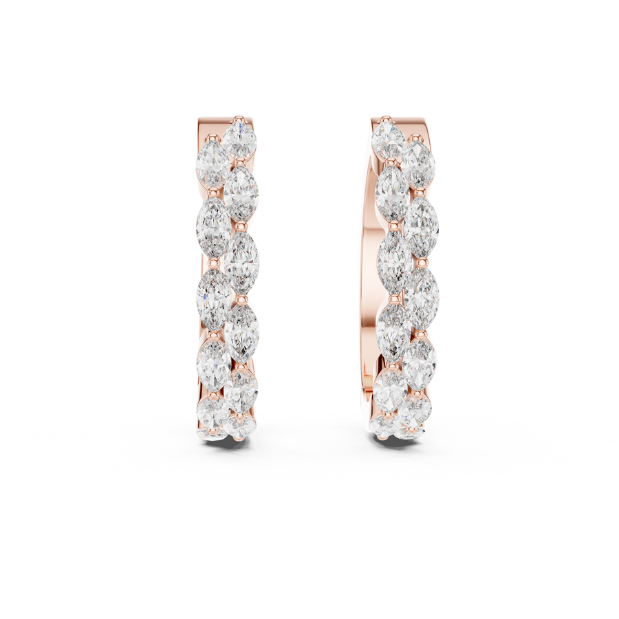 Maevienne 4.00 × 2.00 mm Marquise Diamond Earrings