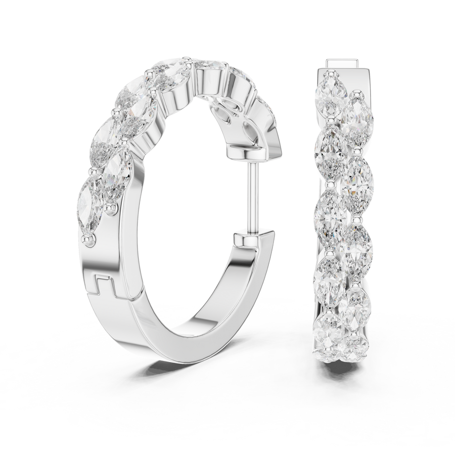 Maevienne 4.00 × 2.00 mm Marquise Diamond Earrings