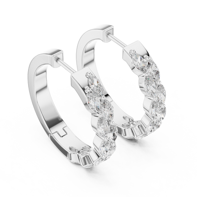 Maevienne 4.00 × 2.00 mm Marquise Diamond Earrings