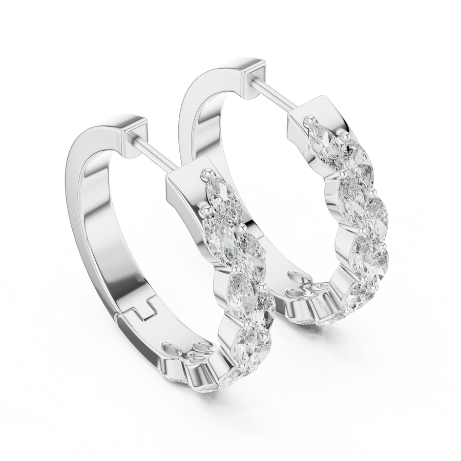Maevienne 4.00 × 2.00 mm Marquise Diamond Earrings