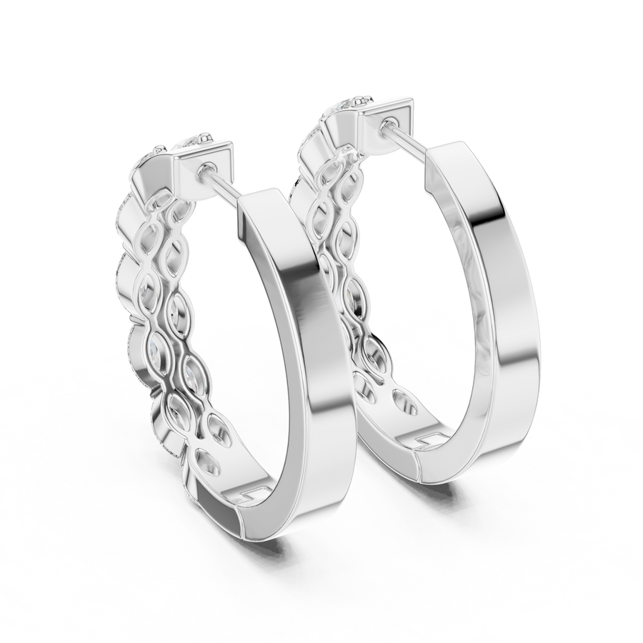 Maevienne 4.00 × 2.00 mm Marquise Diamond Earrings