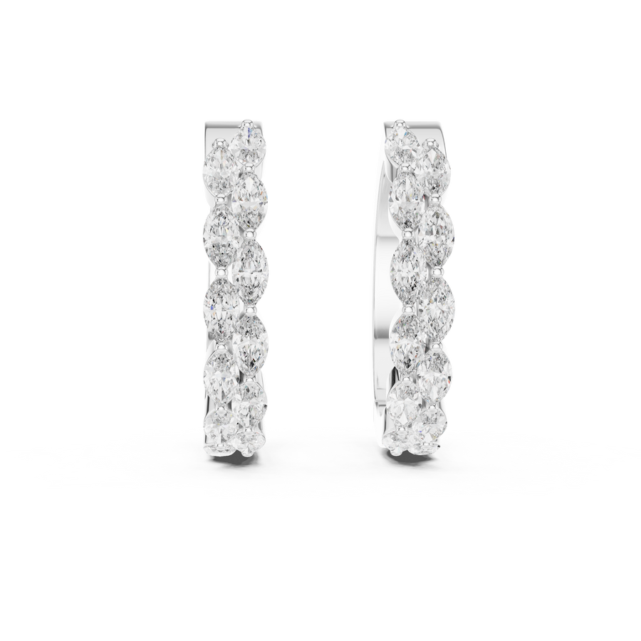 Maevienne 4.00 × 2.00 mm Marquise Diamond Earrings