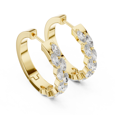 Maevienne 4.00 × 2.00 mm Marquise Diamond Earrings